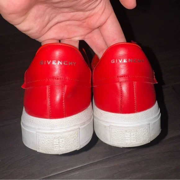 Givenchy Red Sneakers with White Soles